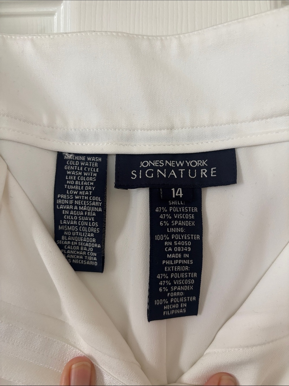 Jones New York White Wide-Leg Dress Pants - Picture 3 of 17
